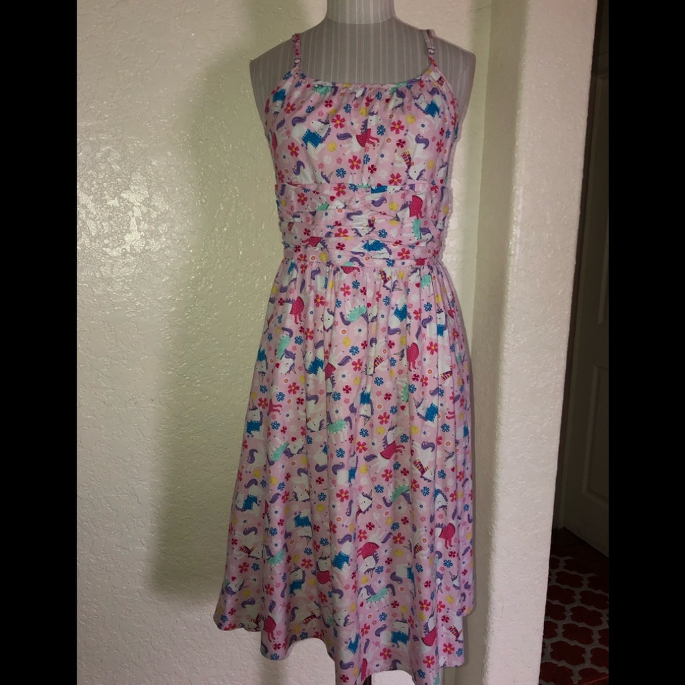 EUC RETROLICIOUS  PINK UNICORN DRESS